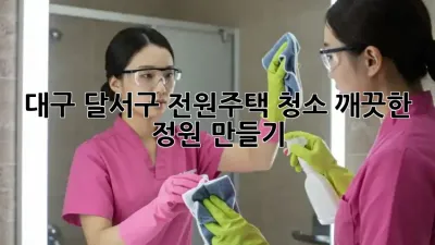 대구 달서구 전원주택 청소, 깨끗한 정원 만들기